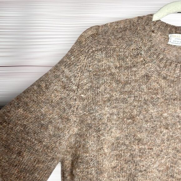 Braemar International Vintage Wool Sweater Pullover Taupe Crew neck Slim M/L - Picture 5 of 9